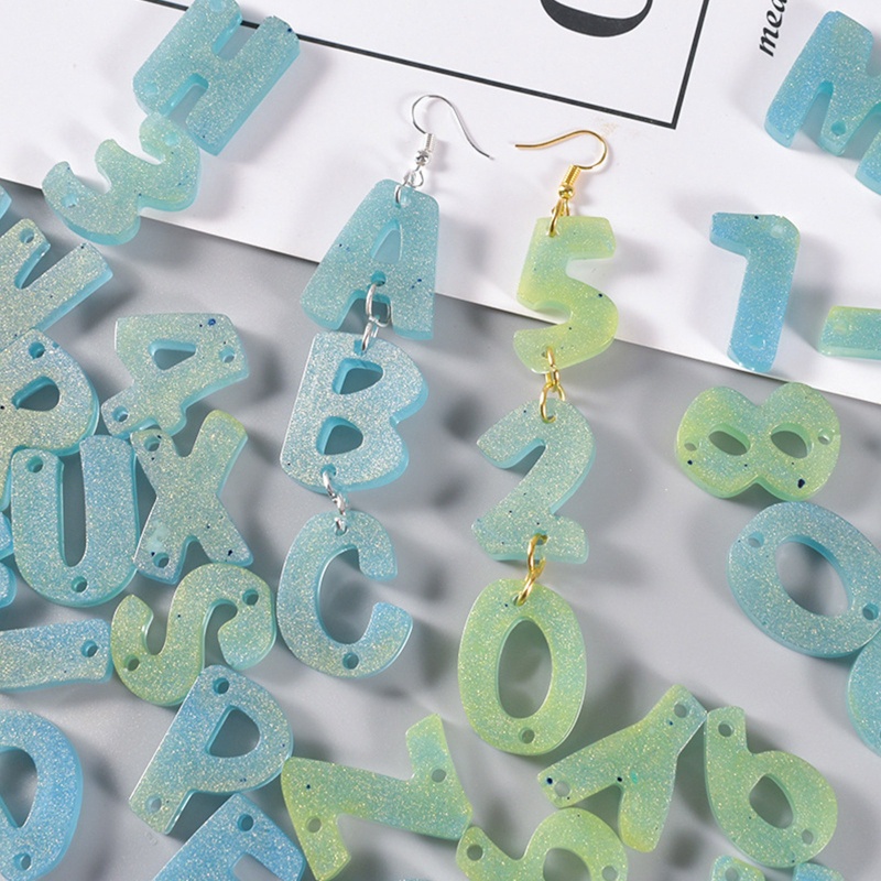 Khuôn Silicone Làm Móc Khóa DIY Có Lỗ Treo