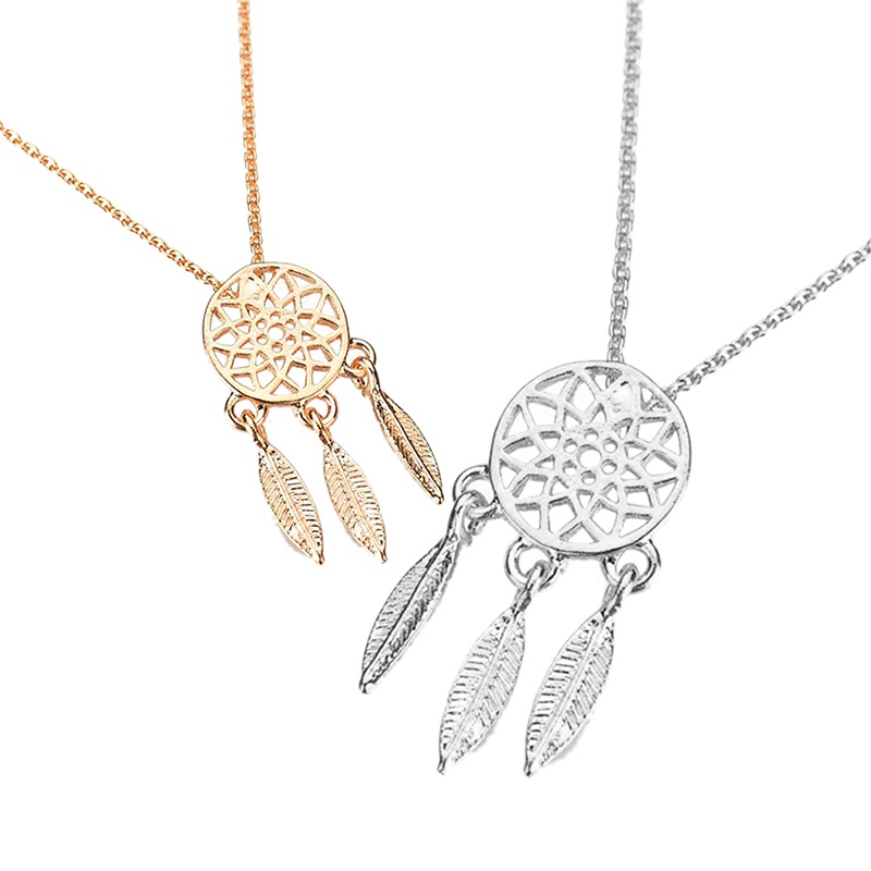 Thời Trang Vòng cổ Thép Không Gỉ Mặt Hình Dream Catcher Độc Đáo