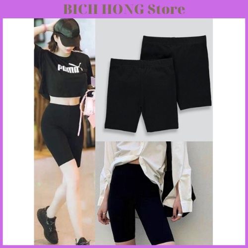 Quần legging nữ lửng ngố cạp cao bigsize nâng mông cotton co giãn mềm mại