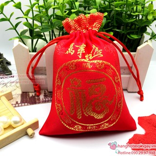 Túi gấm đựng trang sức chữ phúc TG20