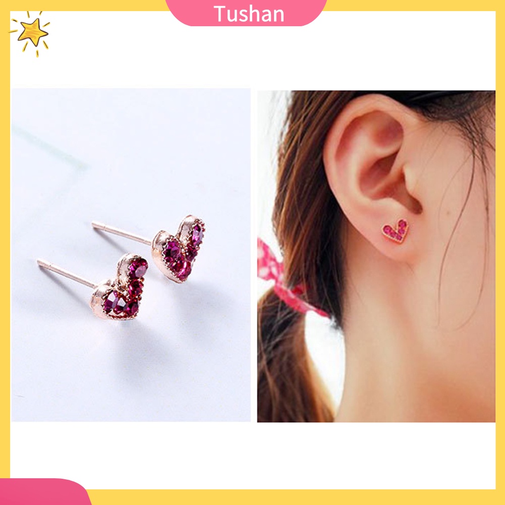 Bộ 6 Hoa Tai Hình Hoa Tuyết, Trái Tim, Lông Vũ Thời Trang