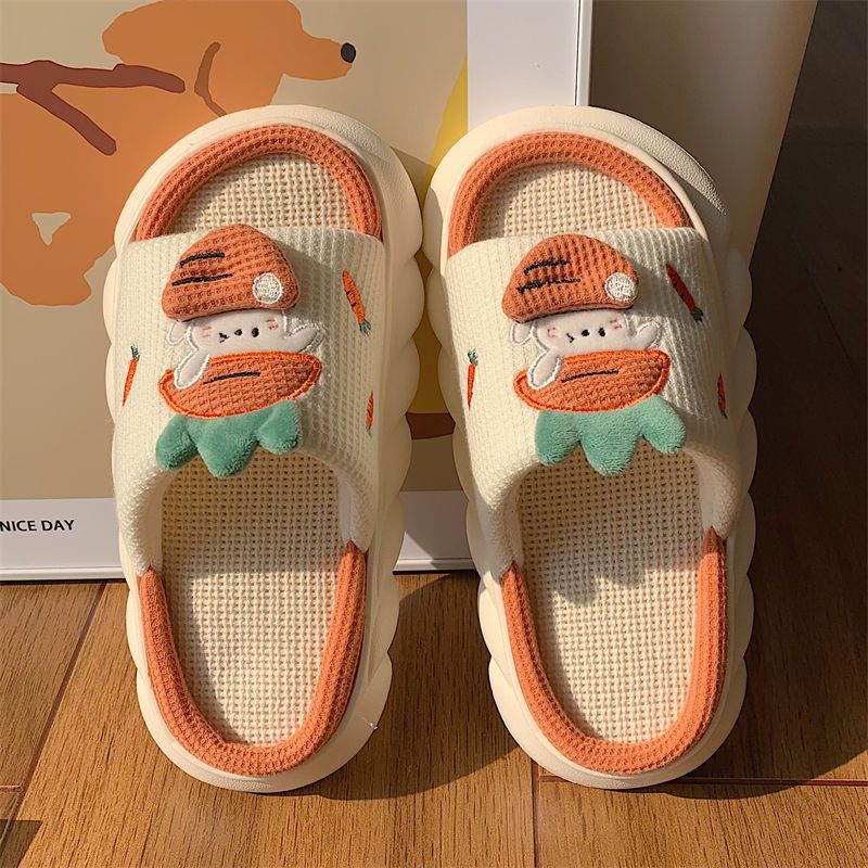 Oeteo Dép Đi Trong Nhà Đế Dày Họa Tiết Nhân Vật Hoạt Hình Cho Nữ