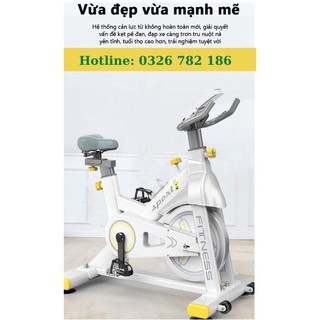 Xe đạp trong nhà hàng cao cấp, tính năng cản lực từ tính hiệu SPORT FITNESS TẶNG Đồng hồ đo nhịp tim + Tai nghe ĐT