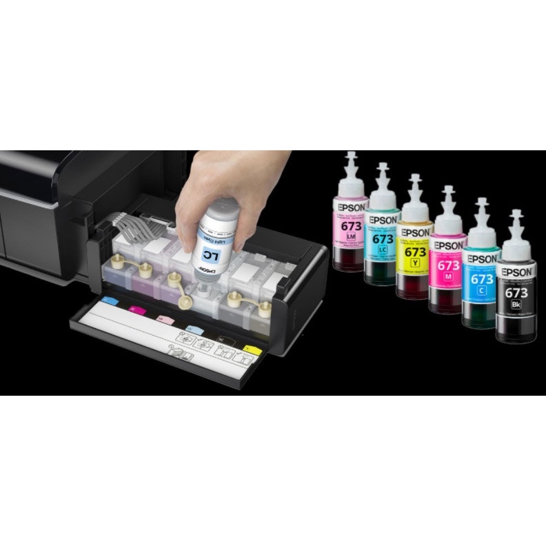 MỰC ZIN THEO MÁY EPSON L SERIES 805 - 1800- HÀNG BÁN NGUYÊN BỘ MÃ 673