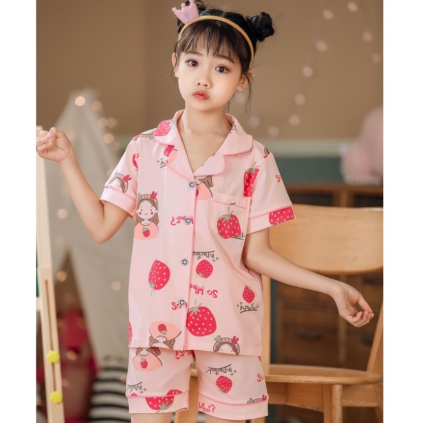 (chọn mẫu BG 26-33kg) Đồ bộ Pijama xuất hàn Kaikai size đại cho bé gái – Cotton 4 chiều