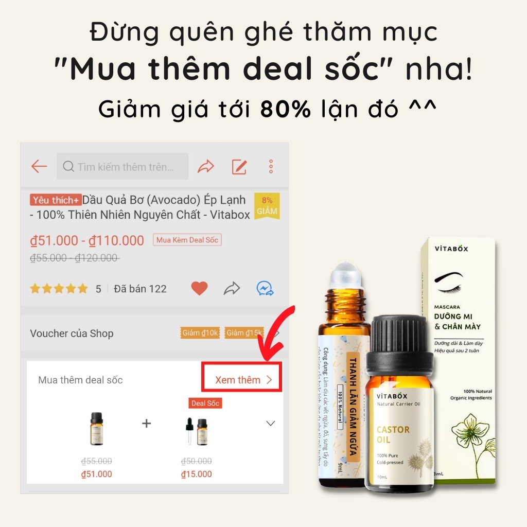 Dầu Mù U (Tamanu) Ép Lạnh - 100% Thiên Nhiên Nguyên Chất - Vitabox Pure Carrier Oil