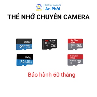 Mua Thẻ nhớ Netac / Sandisk/ Lexar 32G / 64GB Micro SDHC dùng cho camera - Bảo hành 5 năm | Chính hãng