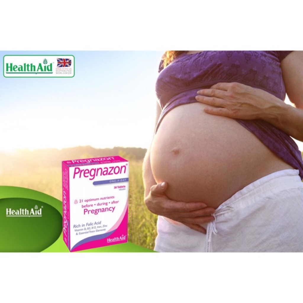 Vitamin Tổng Hợp Cho Bà Bầu HealthAid Pregnazon Complete Omega-3 (Hộp 60 Viên)