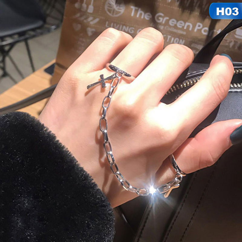 Nhẫn Mạ Bạc Hình Thánh Giá Phong Cách Cổ Điển