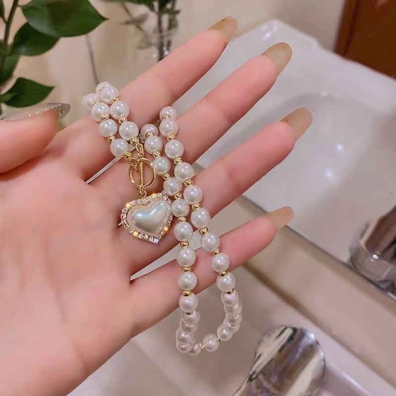 Vòng cổ Ngọc Trai Mặt Trái Tim