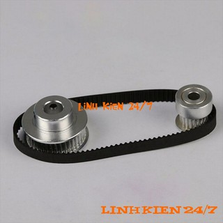 BỘ PULY BÁNH RĂNG NHÔM 5MM TỶ SỐ TRUYỀN 1:2