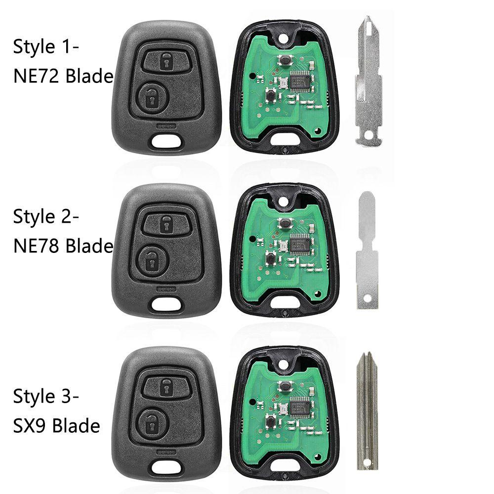 Chìa Khóa Điều Khiển Từ Xa 2 Nút ID46 Chuyên Dụng Cho Xe Hơi Peugeot