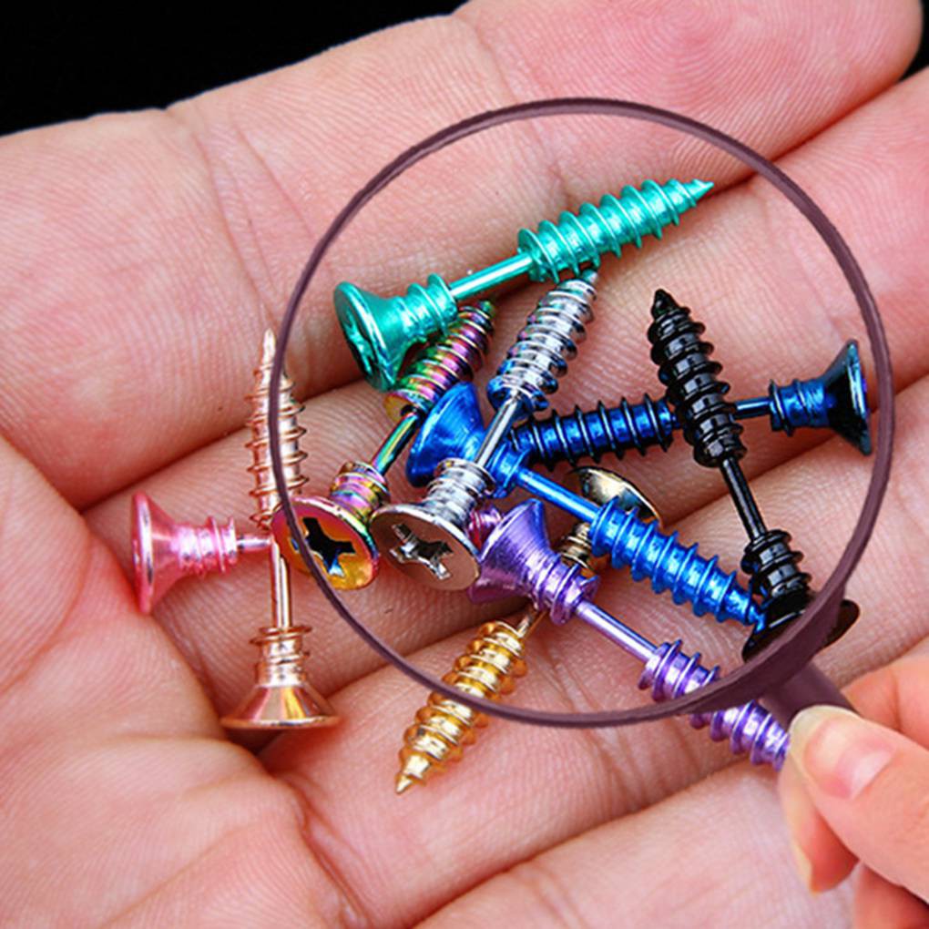 Bông tai hình đinh ốc bằng thép cao cấp thời trang không gây dị ứng