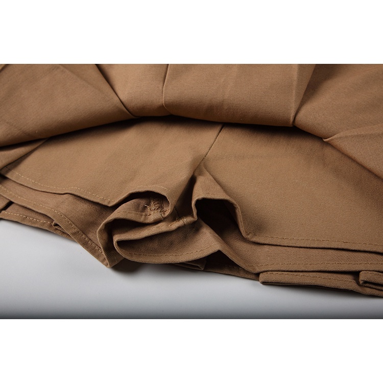 DUNEA Chân Váy Chữ A Lưng Cao Xếp Ly Quyến Rũ Thời Trang Cho Nữ