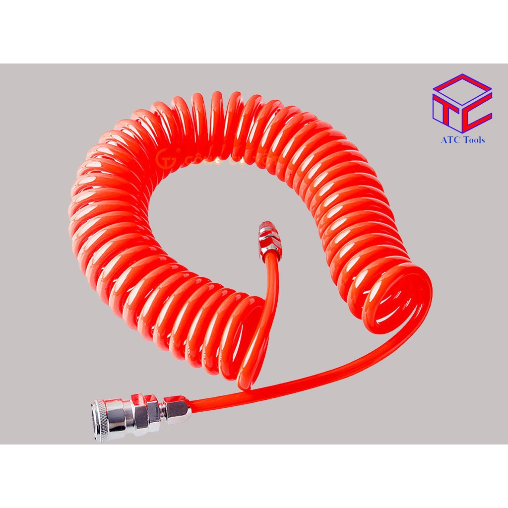 Dây xoắn hơi 9m dành cho máy nén khí phun sơn, Bơm hơi, bắn đin, xịt bụi , dây chịu lực độ bền cao