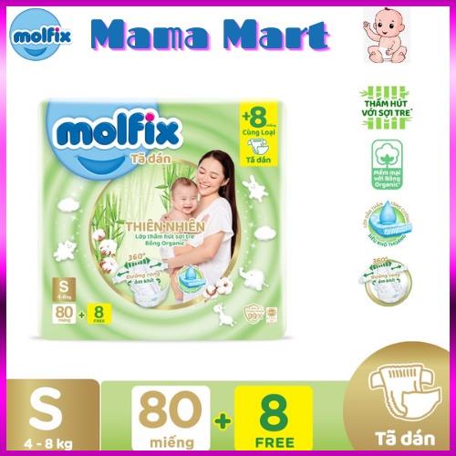 Tã Dán Thiên Nhiên Molfix Size S Dành Cho Bé Nặng 4 - 8 KG