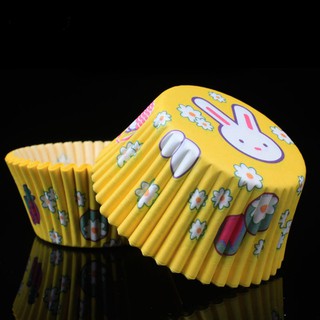 Set 100 Cốc Giấy Làm Bánh Cupcake Dễ Thương