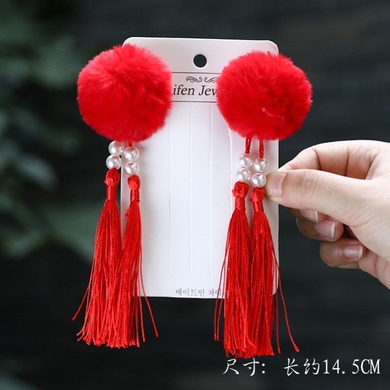 Kẹp tóc lông nhung dễ thương xinh xắn dành cho bé