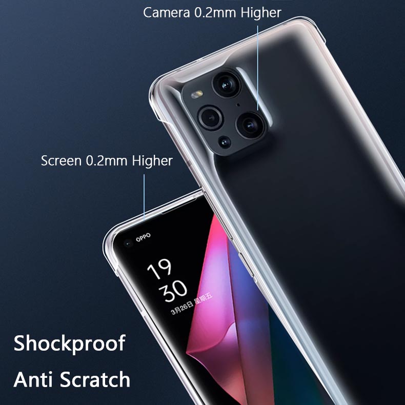 Ốp điện thoại siêu mỏng không viền cho OPPO Find X3/ Pro Lite Neo