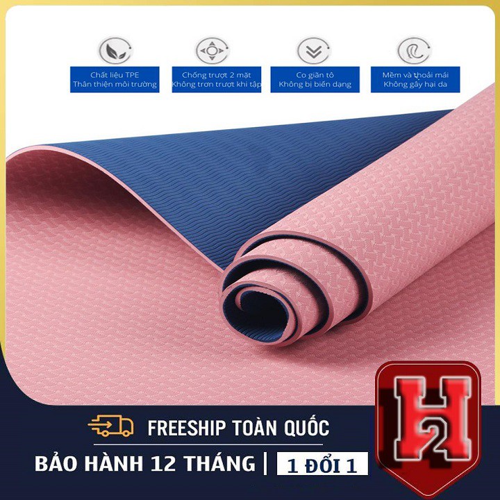 🔥 Mua 2 Tặng 1 Túi 💓Thảm tập Yoga, Gym, Fitness Cao Cấp dày 6mm TPE 💓Ảnh Thật Loại 1