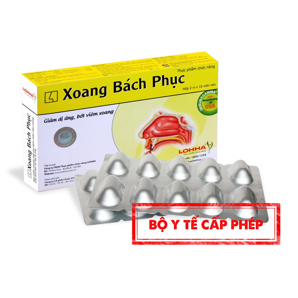 xoang bách phục - giảm dị ứng , bớt viêm xoang.