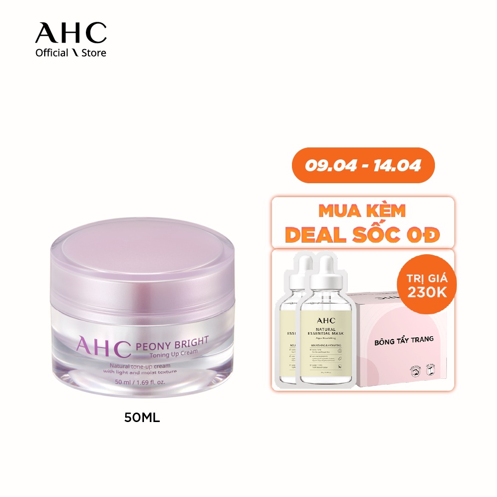 Kem Dưỡng Ẩm Làm Sáng Da AHC Peony Bright Toneup Cream 50ml