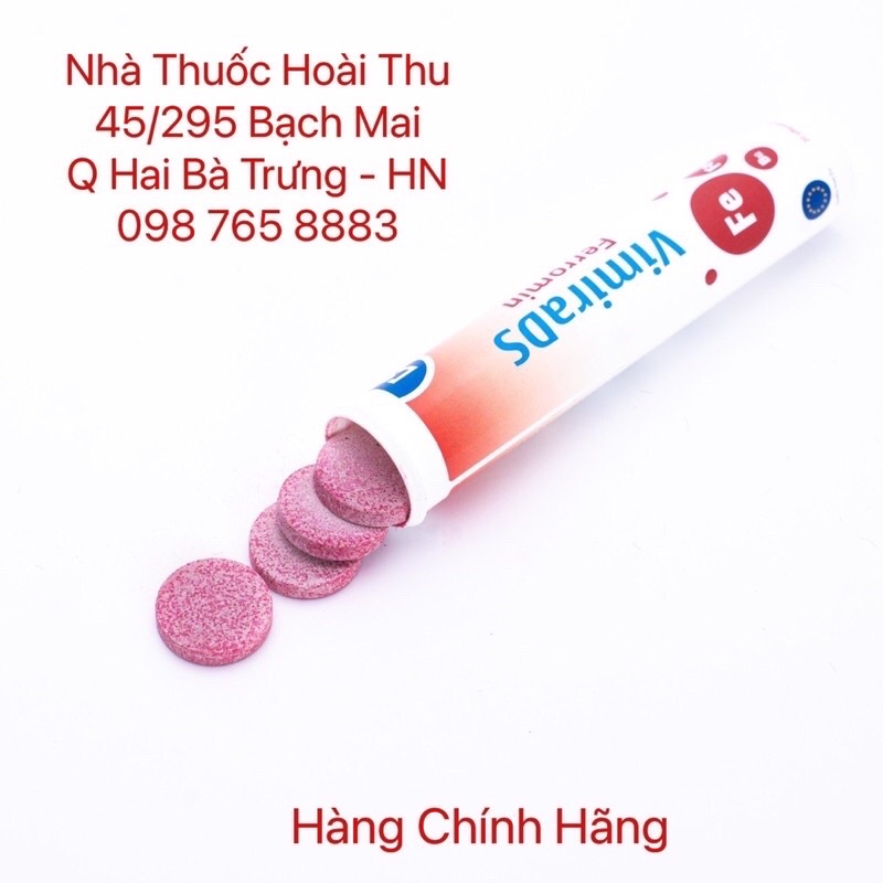 Viên Sắt sủi VimiraDS Ferromin - Hỗ trợ thiếu máu do thiếu sắt,không tanh,không nóng,không táo bón