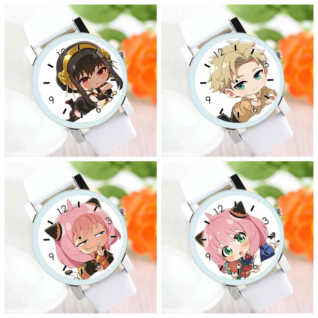 Đồng hồ đeo tay nam nữ in hình SPY x Family ver nằm gia đình điệp viên anime chibi thời trang dễ thương