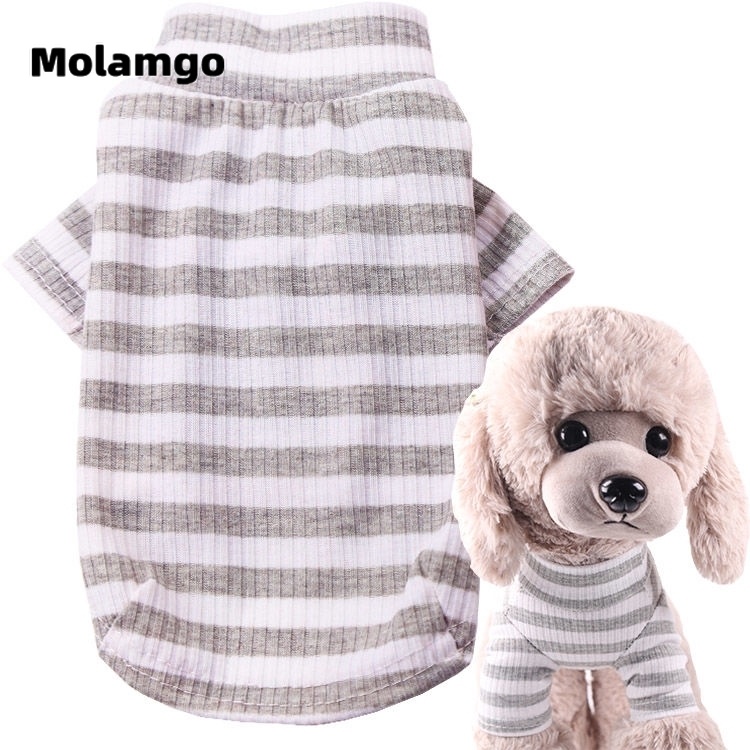 Bộ Đồ Thời Trang Kẻ Sọc Thiết Kế Dễ Thương Cho Thú Cưng