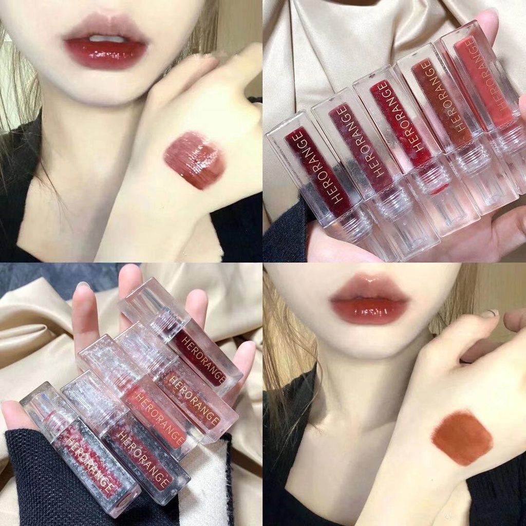 Son kem bóng Herorange đá băng dưỡng ẩm sáng bóng kháng nước Candipop