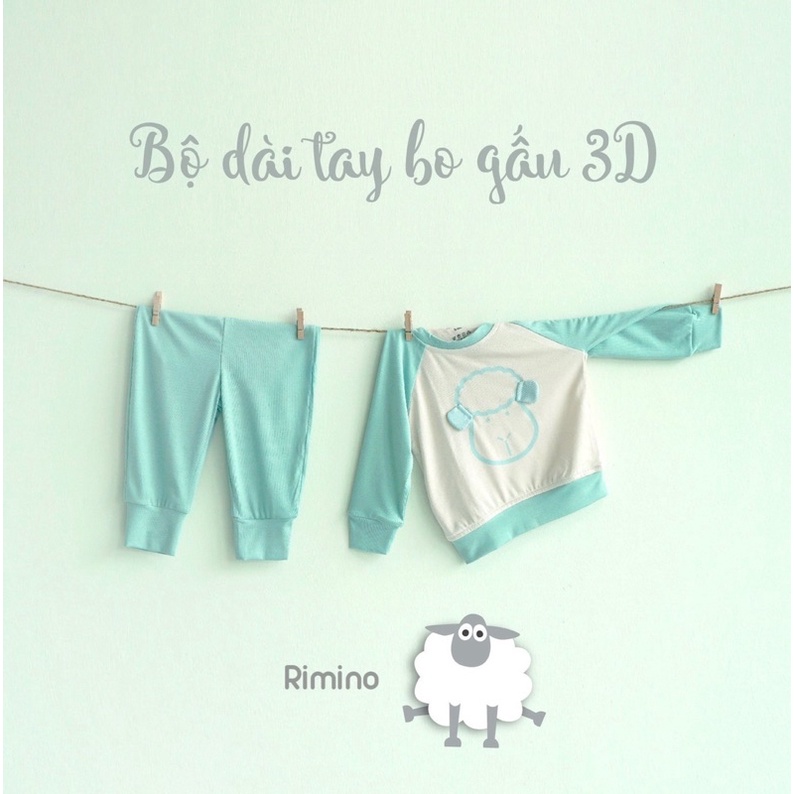 Bộ Dài Tay Thun Lạnh Bo gấu Cho Bé Trai, Bé Gái size (6-17kg)