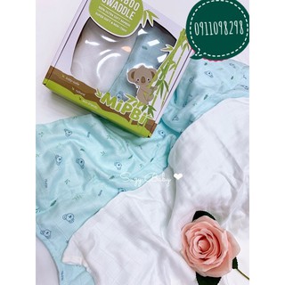 Mipbi. Set 2 khăn sợi tre 3 lớp cao cấp 75*75 cm