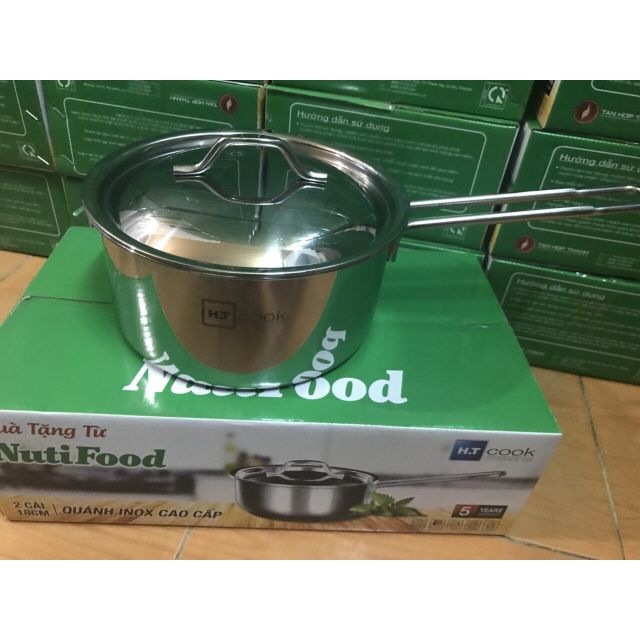 QUÁNH INOX CAO CẤP 18CM, SỬ DỤNG ĐƯỢC TRÊN BẾP TỪ - HÀNG KHUYẾN MÃI TỪ NUTIFOOD