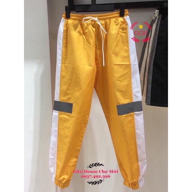 quần jogger dạ quang, quần kaki phối sọc cá tính N016