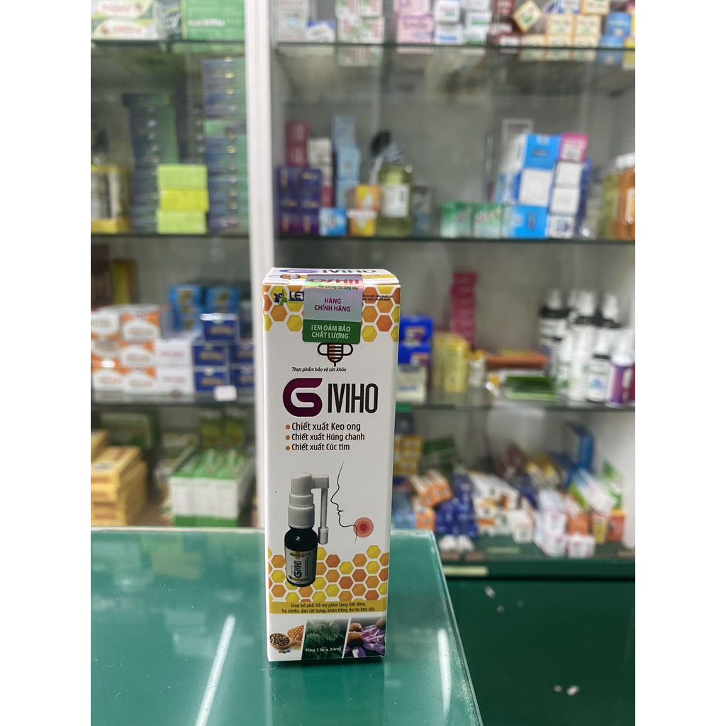 Xịt họng Giviho - Hỗ trợ cắt cơn ho, làm giảm khàn tiếng do ho kéo dài, bổ phế chai 20ml