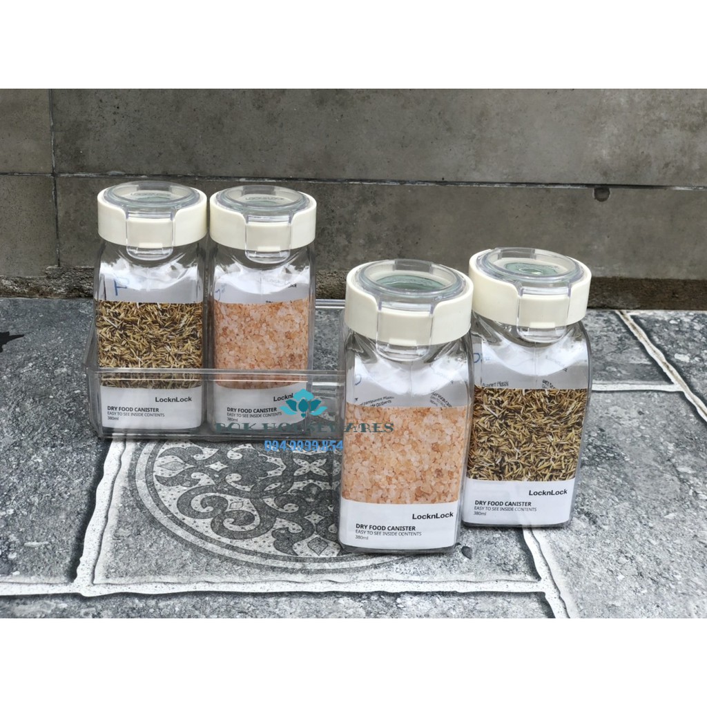 Set 4 hũ gia vị 380ml Lock&Lock HTE500NS4 | BigBuy360 - bigbuy360.vn