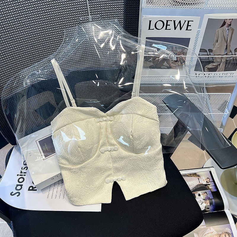 Mới Áo Hai Dây Cổ Điển Khóa Đĩa Tròn Lưng Co Giãn Cho Nữ