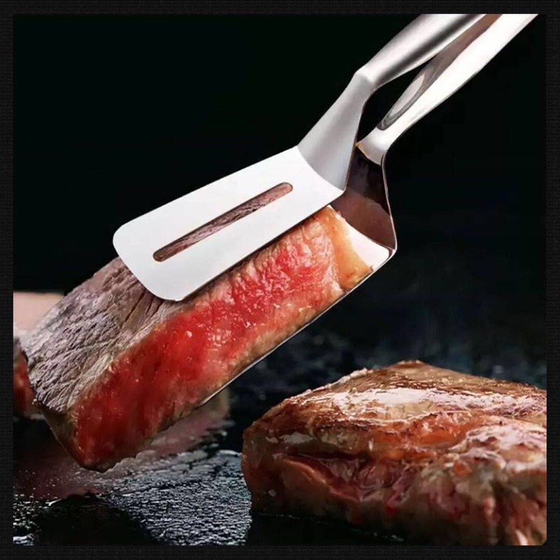 Kẹp Gắp Thịt Nướng, Đồ Chiên Rán, Gắp Bánh Inox hình chữ nhật