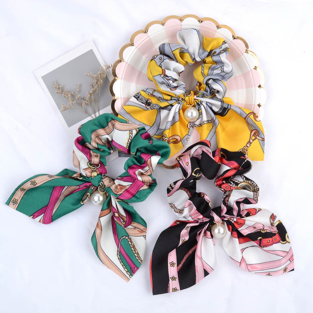 Dây buộc tóc KIDSBOWS gắn hạt ngọc trai giả thời trang xinh xắn cho nữ