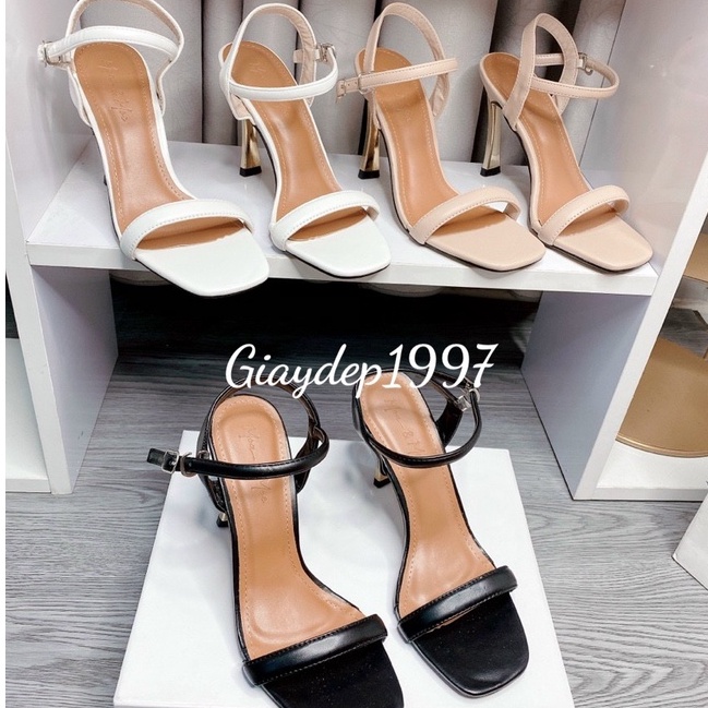 Sandal Cao Gót 9 Phân, Gót Nhọn Mạ Đồng HÓT Hè 2022 mã OOOO