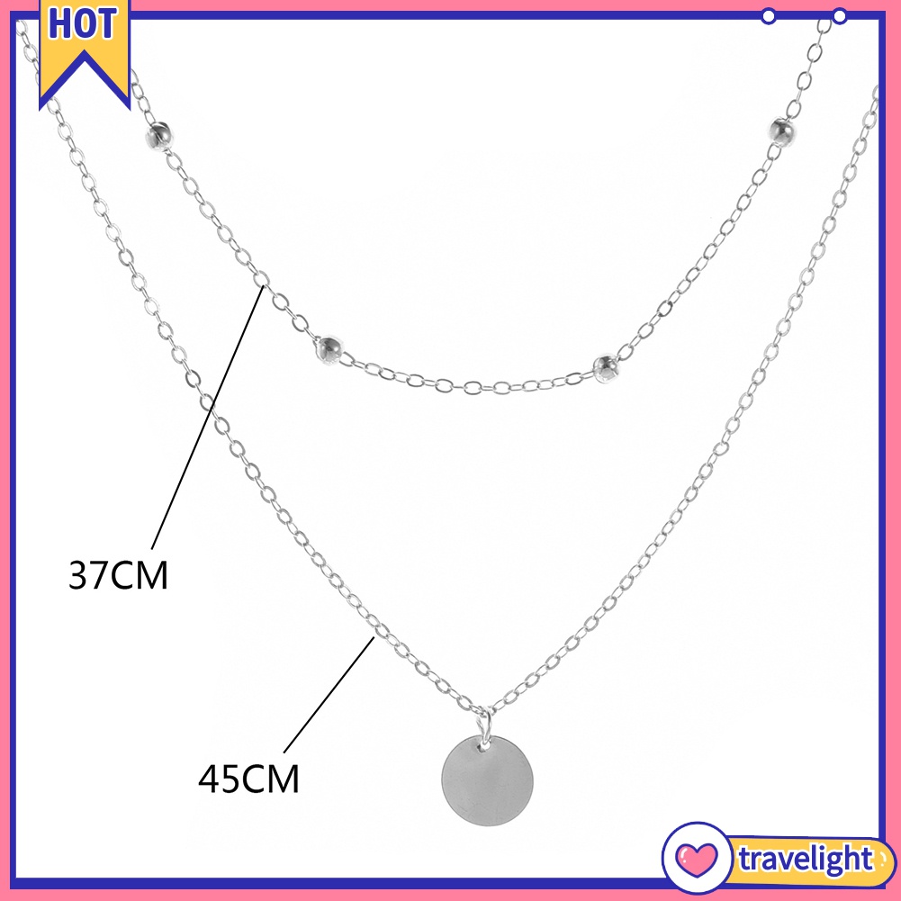 Vòng cổ 2 lớp mặt tròn thời trang cho nữ