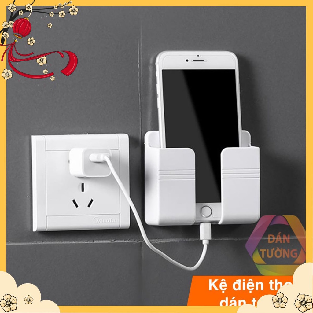 Kệ để điện thoại dán tường size to 9x10.5 cm, hộp đựng đồ remote đa năng _ Mẫu 02