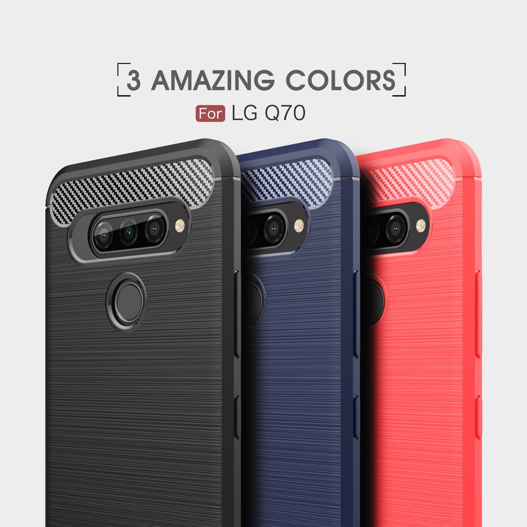 Ready stock LG G6 G8 G8s V50 ThinQ K40s Q70 V40 V30 V30s plus phone Carbon fiber Soft case