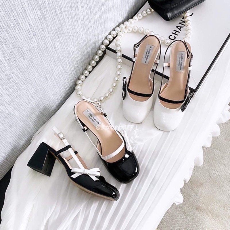 Giầy Mary Jane cut out nơ