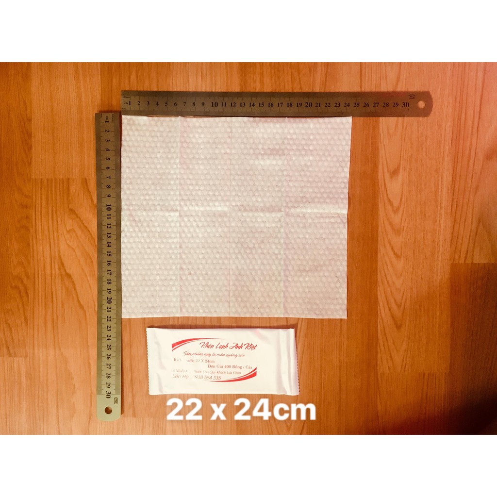 KHẶN LẠNH - KHĂN ƯỚT DÙNG 1 LẦN  22 X 24cm / Bịch 100c = 48K