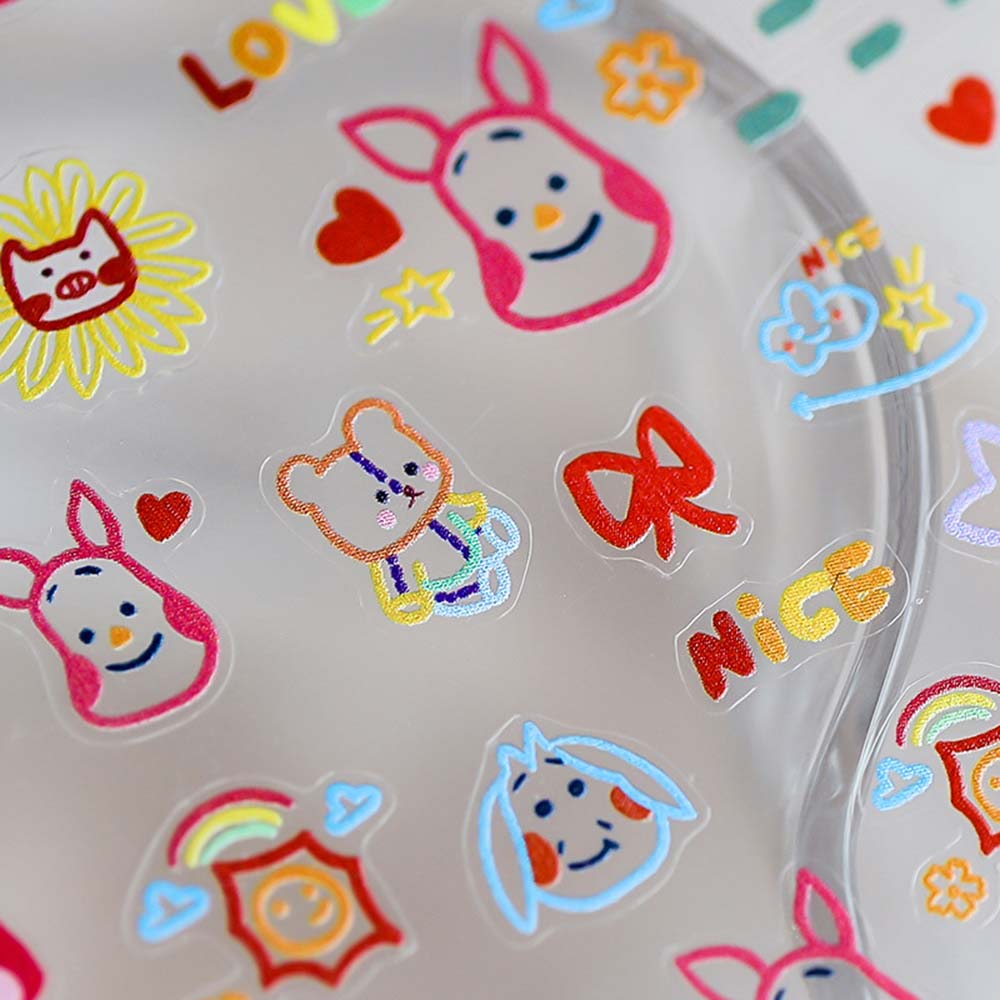 [Hàng mới về] Nhãn dán móng tay họa tiết hoạt hình 5D siêu mỏng nhiều kiểu khác nhau