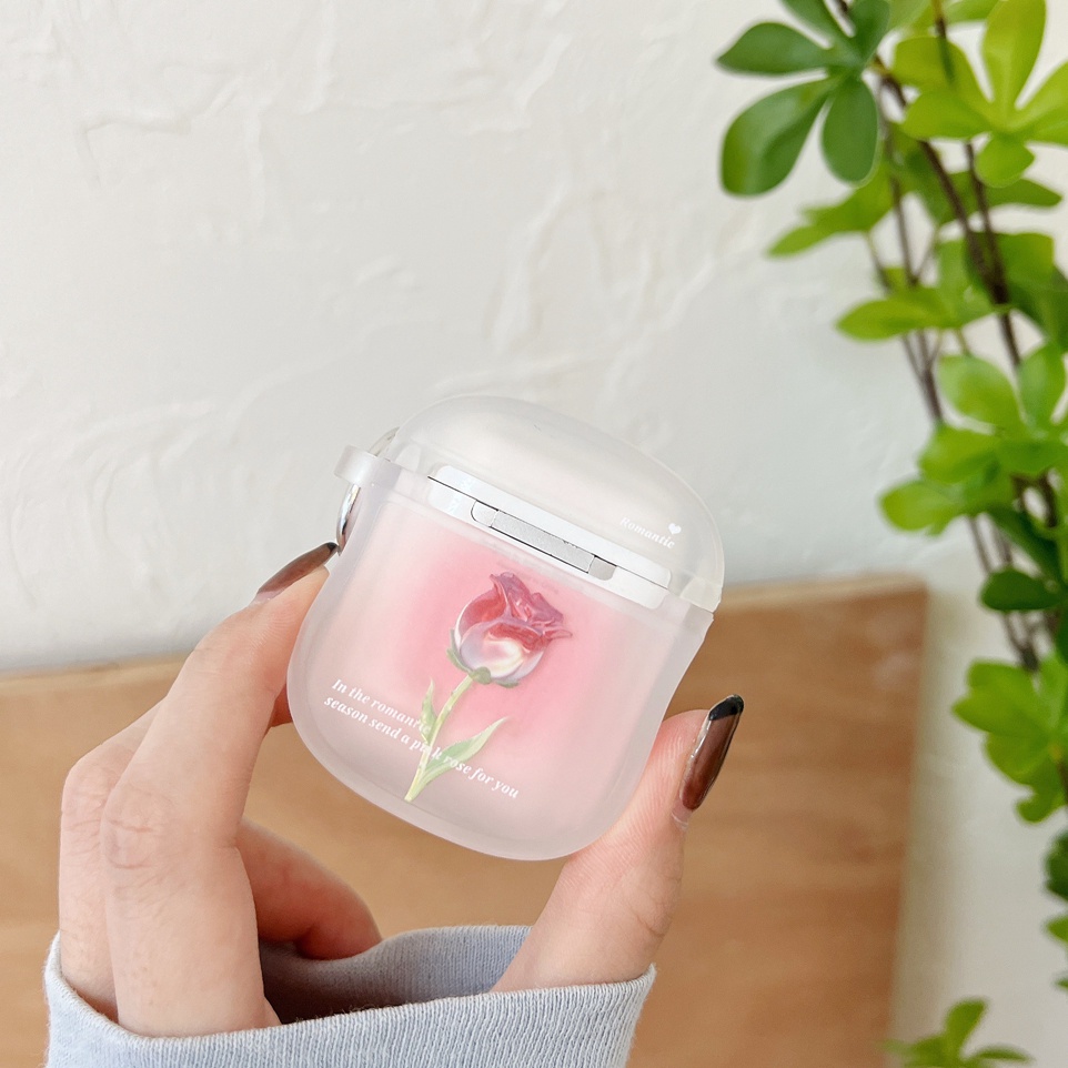 Vỏ Bảo Vệ Hộp Sạc Tai Nghe Bluetooth airpods 1/2 pro Bằng tpu Mềm Họa Tiết Hoa Lấp Lánh Dễ Thương