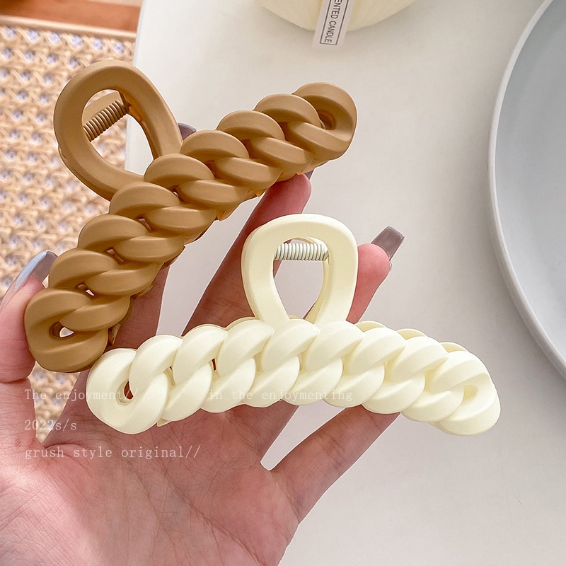 Kẹp Tóc Hình Cá Mập Màu Nhám Đơn Giản Phong Cách Hàn Quốc