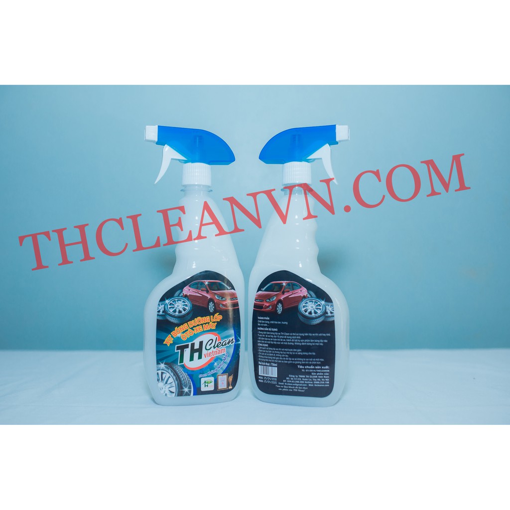 Xịt bóng lốp đen lốp ô tô TH Clean loại 750ml