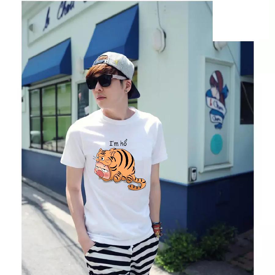 Áo thun nam in hình Quỳnh Aka i'm hổ đáng yêu mtt241